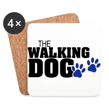 The Walking Dog paw print - Coasters (set of 4) - white - Front