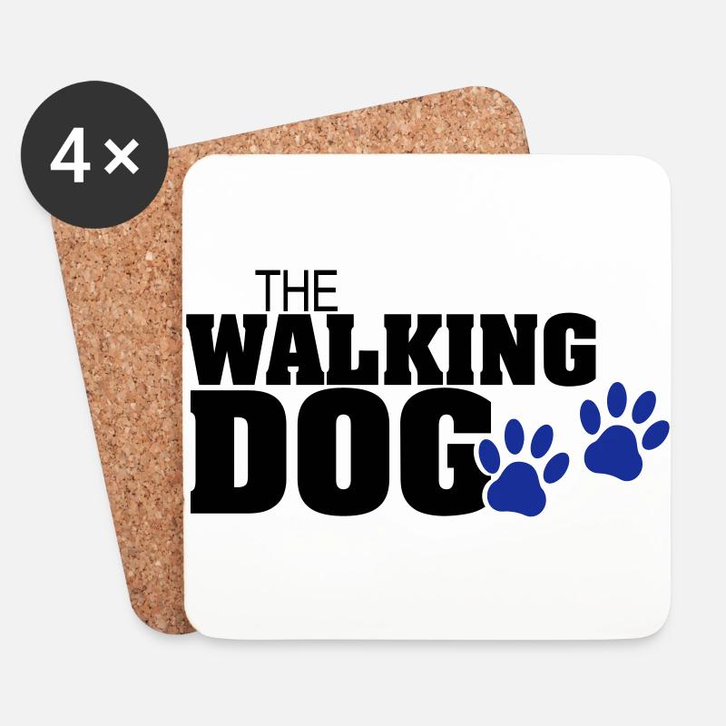 The Walking Dog Pfotenabdruck - Untersetzer (4er-Set) - Weiß