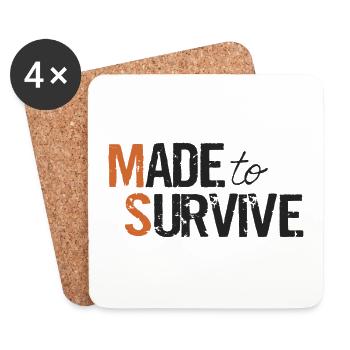 Made to Survive - Coasters (set of 4) - white - Front