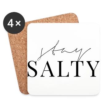 stay salty - Coasters (set of 4) - white - Front