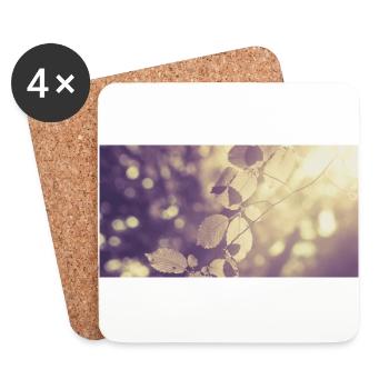 Branch in backlight - Coasters (set of 4) - white - Front