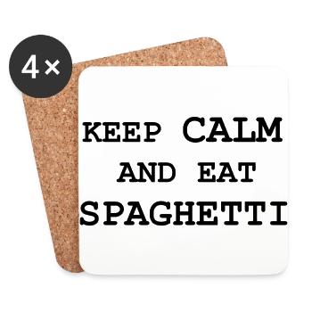 spaghetti - Coasters (set of 4) - white - Front