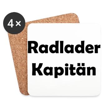 Radlader Kapitän - Untersetzer (4er-Set) - Weiß - Vorne