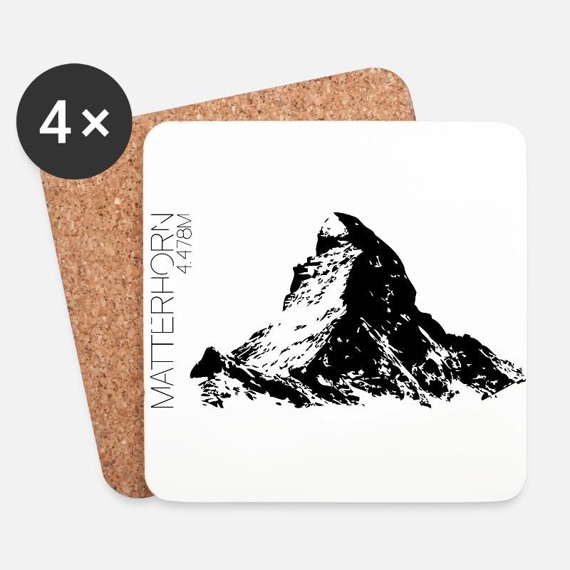 Matterhorn - Untersetzer (4er-Set) - Weiß