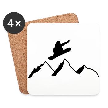 Snowboarders - Coasters (set of 4) - white - Front
