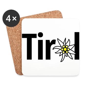 Tirol - Untersetzer (4er-Set) - Weiß - Vorne