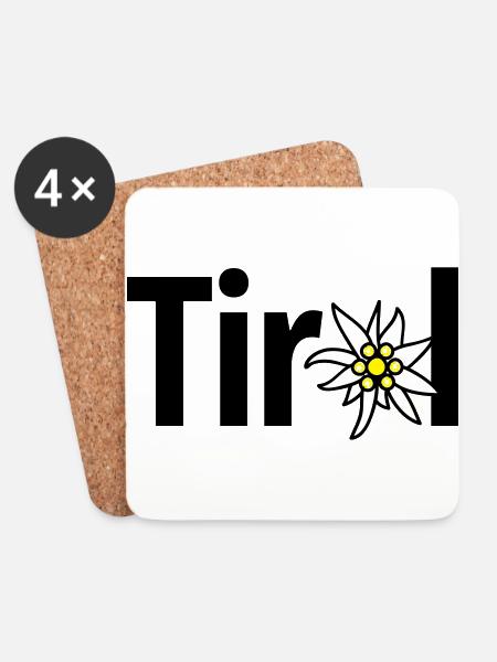Tirol - Untersetzer (4er-Set) - Weiß