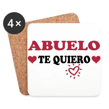 Abuelo te quiero - Coasters (set of 4) - white - Front