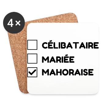Mayotte / 976 / Comores / Maoré - Coasters (set of 4) - white - Front
