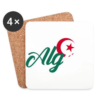Algérie - Dessous de verre (lot de 4) - blanc - Devant