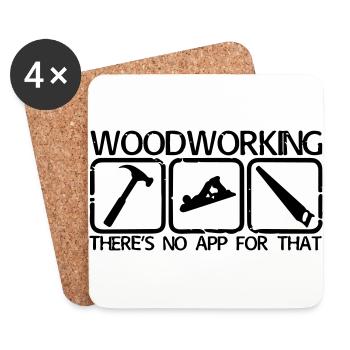 Woodworking - Coasters (set of 4) - white - Front