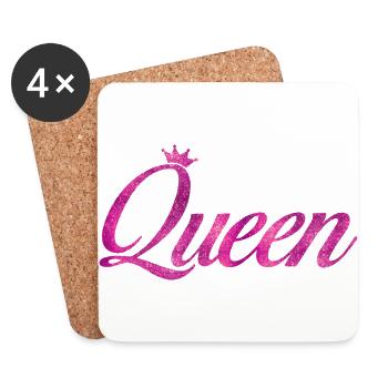 Queen - Coasters (set of 4) - white - Front