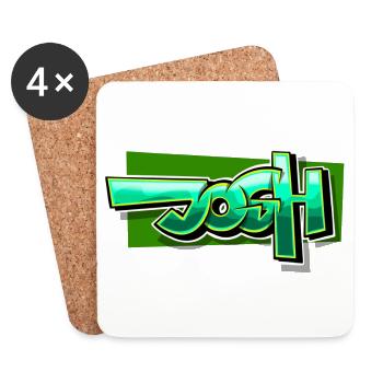JoSH Graffiti - Untersetzer (4er-Set) - Weiß - Vorne