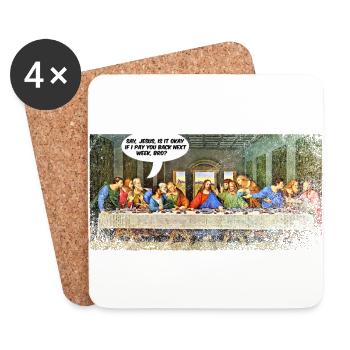 Jesus, das letzte Abendmahl - Untersetzer (4er-Set) - Weiß - Vorne