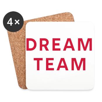 DREAMTEAM - Untersetzer (4er-Set) - Weiß - Vorne