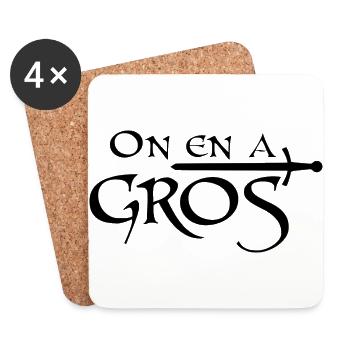 On en a gros - Dessous de verre (lot de 4) - blanc - Devant