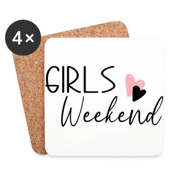 Girls Weekend - Untersetzer (4er-Set) - Weiß - Vorne