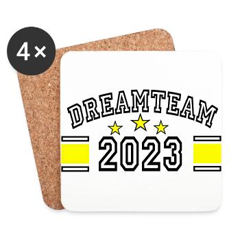 Dreamteam 2023 - Untersetzer (4er-Set) - Weiß - Vorne