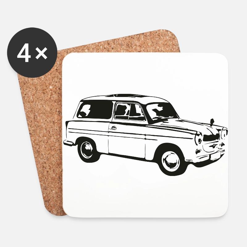 Trabant 600 500 Kombi Tra - Untersetzer (4er-Set) - Weiß