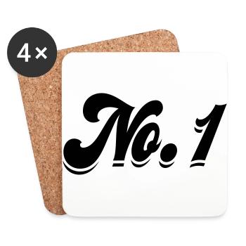 No. 1 - Untersetzer (4er-Set) - Weiß - Vorne