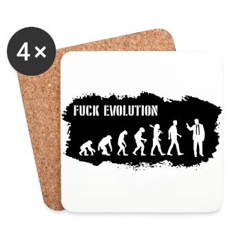Evolution of Badass - Untersetzer (4er-Set) - Weiß - Vorne