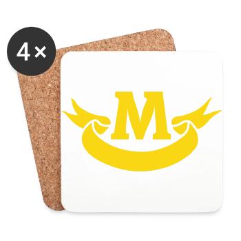 m_real_tape - Dessous de verre (lot de 4) - blanc - Devant