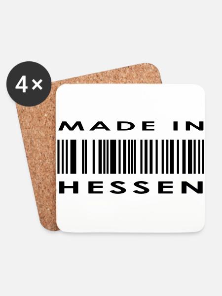 Made in Hessen - Untersetzer (4er-Set) - Weiß