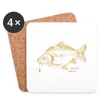 carp and release - Untersetzer (4er-Set) - Weiß - Vorne