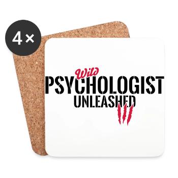 Wilder Psychologe entfesselt - Untersetzer (4er-Set) - Weiß - Vorne