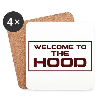 Welcome to the Hood - Coasters (set of 4) - white - Front