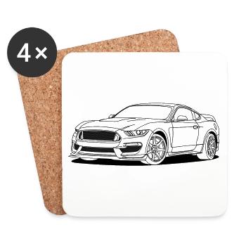 Cool Car - Coasters (set of 4) - white - Front