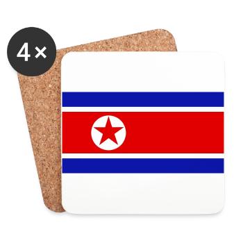 NORDKOREA KOREA SEOUL GIFT T-SHIRT - Coasters (set of 4) - white - Front