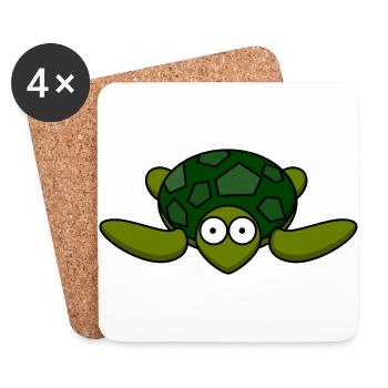 sea turtle tortoise schildkroete105 - Untersetzer (4er-Set) - Weiß - Vorne