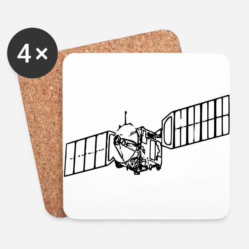 Satellit - Untersetzer (4er-Set) - Weiß