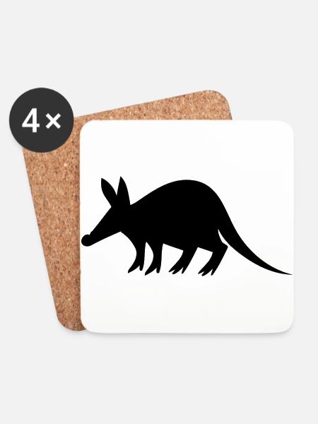 aardvark erdferkel2 - Untersetzer (4er-Set) - Weiß