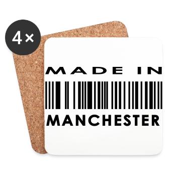 Made in Manchester - Coasters (set of 4) - white - Front