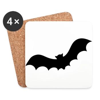 bat - Coasters (set of 4) - white - Front
