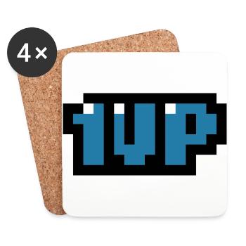 blau 1up - Untersetzer (4er-Set) - Weiß - Vorne