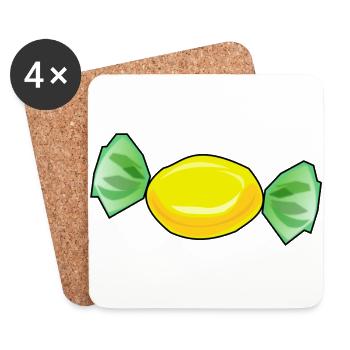 chocolate sweets candy chocolate26 - Coasters (set of 4) - white - Front