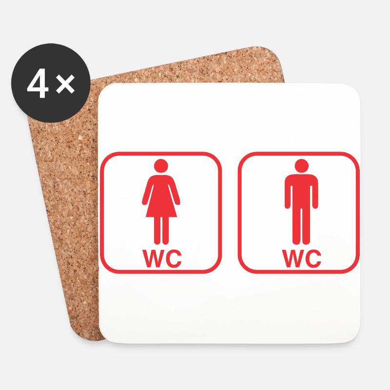 WC - Coasters (set of 4) - white