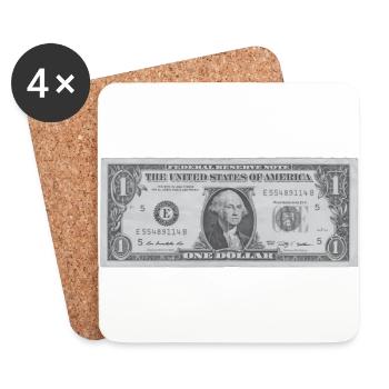 1 Dollar - Untersetzer (4er-Set) - Weiß - Vorne