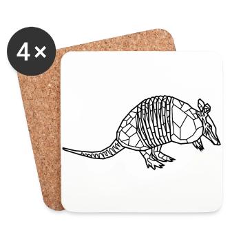armadillo - Coasters (set of 4) - white - Front