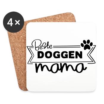 Beste Doggen Mama - Untersetzer (4er-Set) - Weiß - Vorne