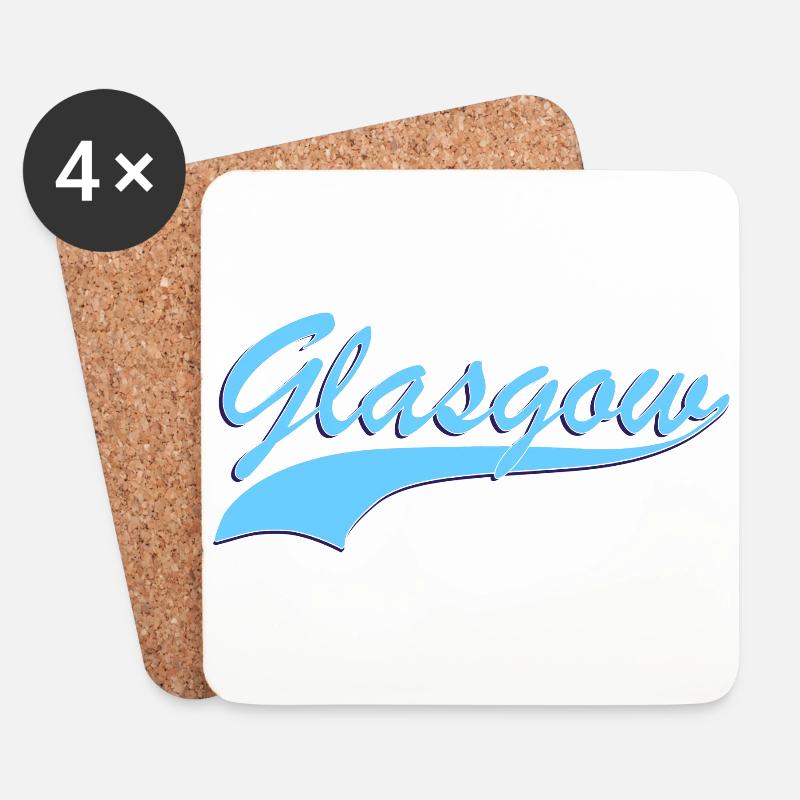 Glasgow - Untersetzer (4er-Set) - Weiß