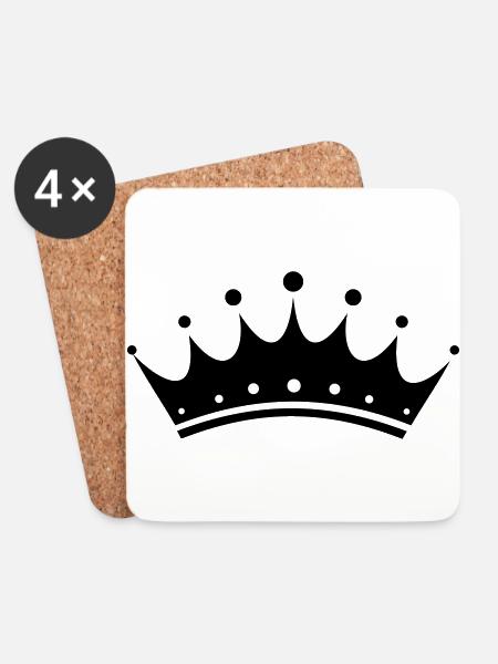 crown - Coasters (set of 4) - white