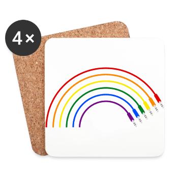 RAINBOW - Untersetzer (4er-Set) - Weiß - Vorne