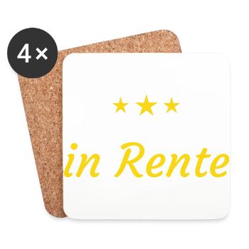 Erzieherin Rente - Untersetzer (4er-Set) - Weiß - Vorne