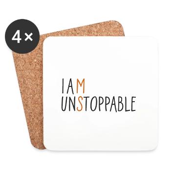 I am unstoppable - Coasters (set of 4) - white - Front