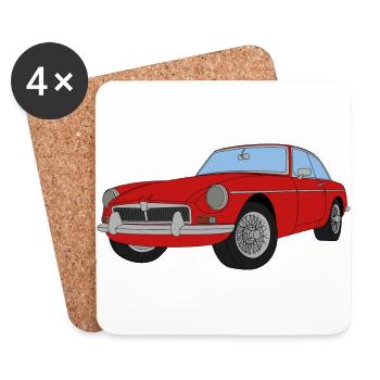 MGB COLOUR - Coasters (set of 4) - white - Front