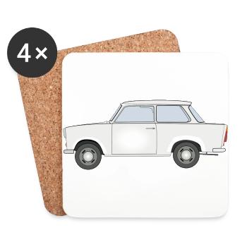 Trabi - Untersetzer (4er-Set) - Weiß - Vorne